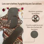 Pack de 3 Serviettes lavables
