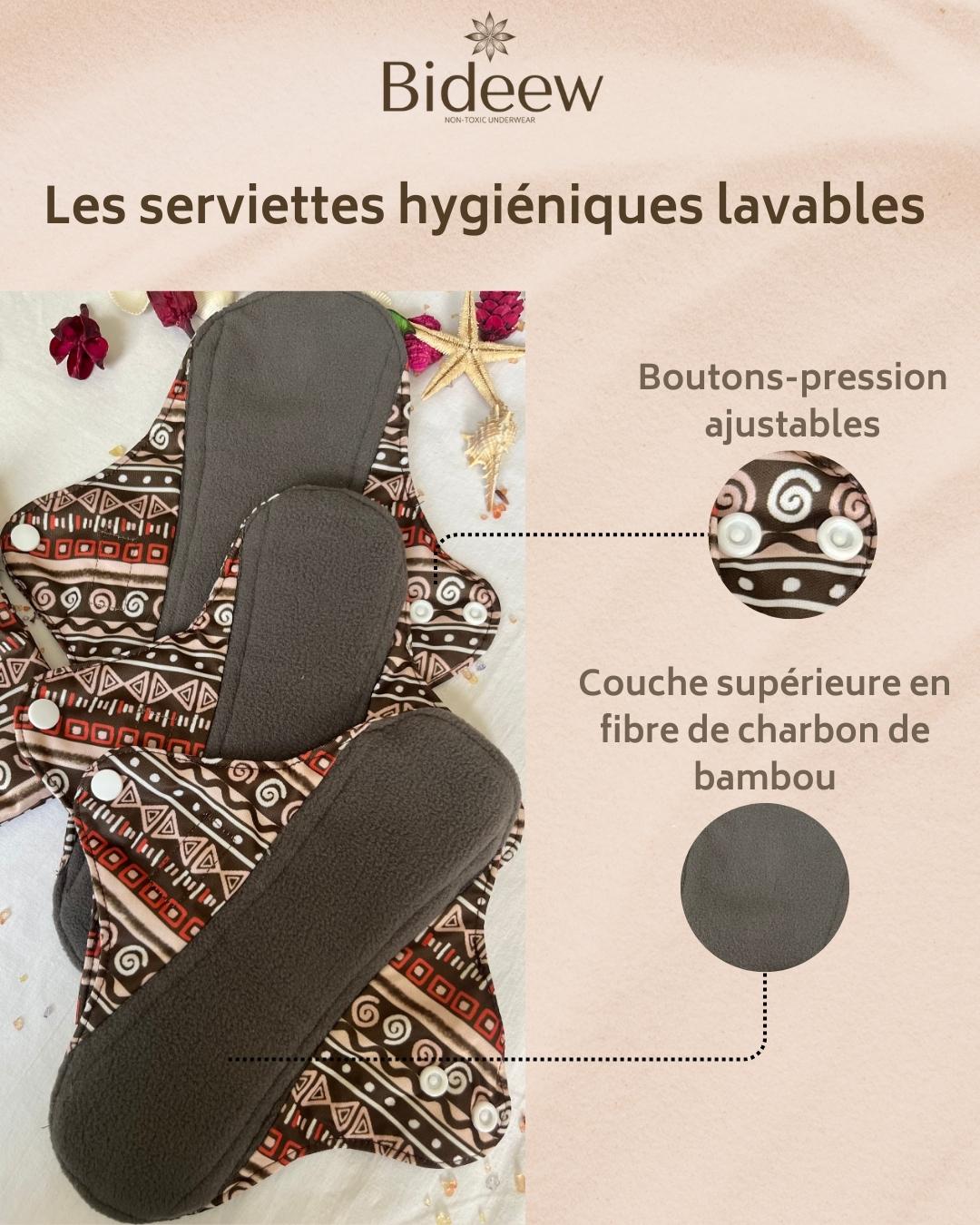 Pack de 3 Serviettes lavables