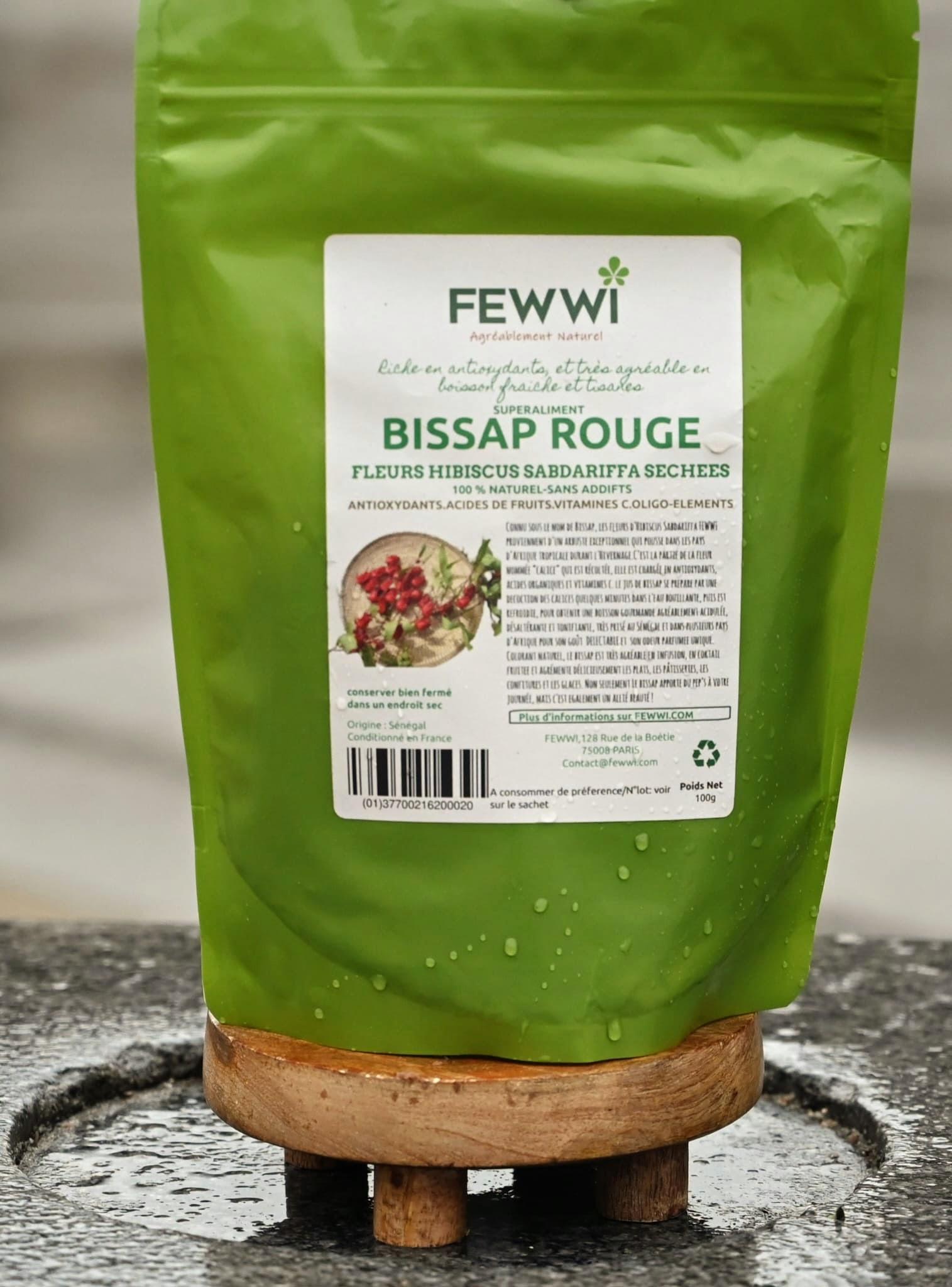 Fleurs d’hibiscus rouge « Bissap » FEWWI – 100g