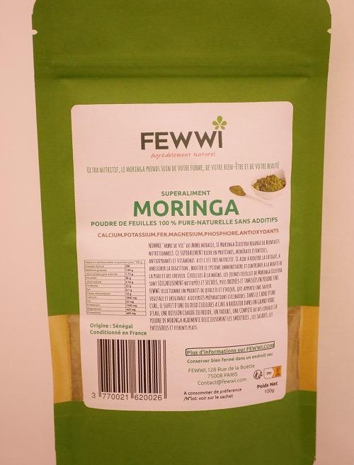 Poudre de Moringa Oleifera FEWWI – 100g
